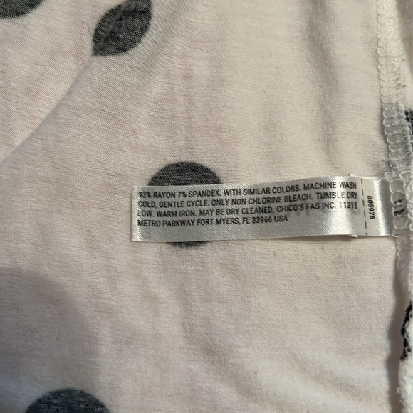 SOMA WHITE WITH BLACK DOTS LONG NIGHT GOWN SIZE XL 93% RAYON 7% SPANDEX WASHABLE - Picture 8 of 10